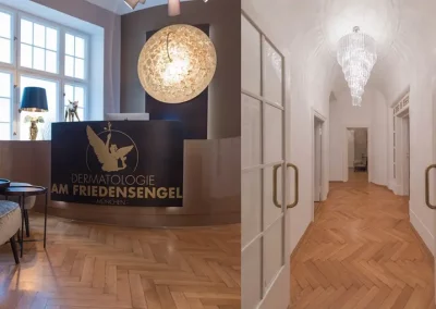 Räumlichkeiten Dermatologie am Friedensengel Eingangsbereich Praxis