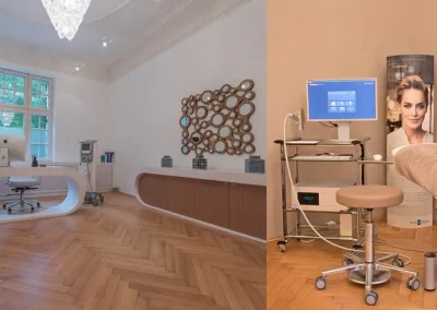 Räumlichkeiten Dermatologie am Friedensengel Behandlungszimmer und Besprechungszimmer
