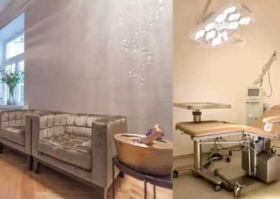 Räumlichkeiten Dermatologie am Friedensengel Behandlungs- und Wartezimmer